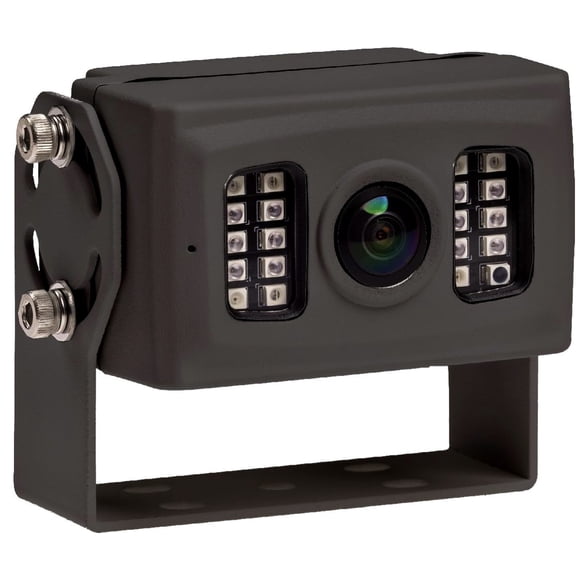Voyager VCAHD25 Rear High-Definition Camera, Black; 1/3" CMOS Sensor; IP69K Waterproof; IR Low-Light Assist; Microphone; Impact-Resistant Aluminum Housing; Normal/Mirror Image Switch
