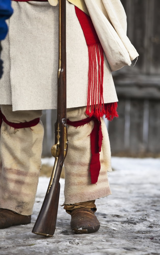 Voyageur Soldier In Period Costume Festival Du VoyageurWinnipeg Manitoba Canada Canvas Art - Ken Gillespie Design Pics (24 x 38)
