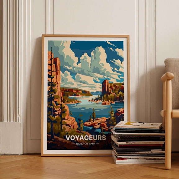 Voyageurs National Park Poster, Travel-Inspired Wall Art, Adventure Decor, Nature Themed Home Accessory Wall Art, Modern Wall Decor, 16x24 UNFRAMED