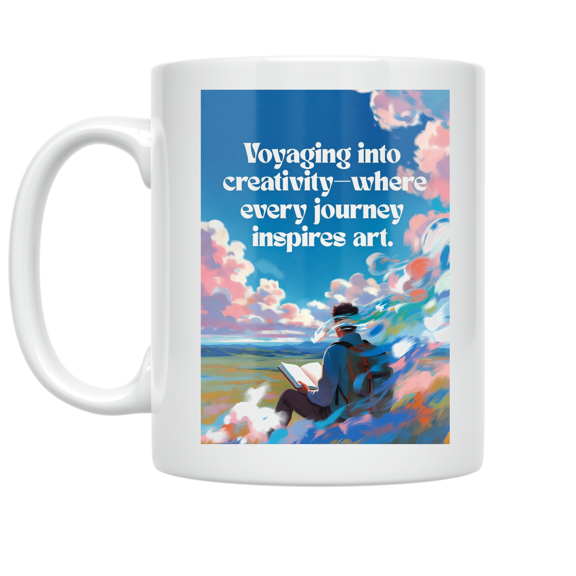 Voyaging into Creativity Art - Art Enthusiast - 11 oz Ceramic Coffee Mug