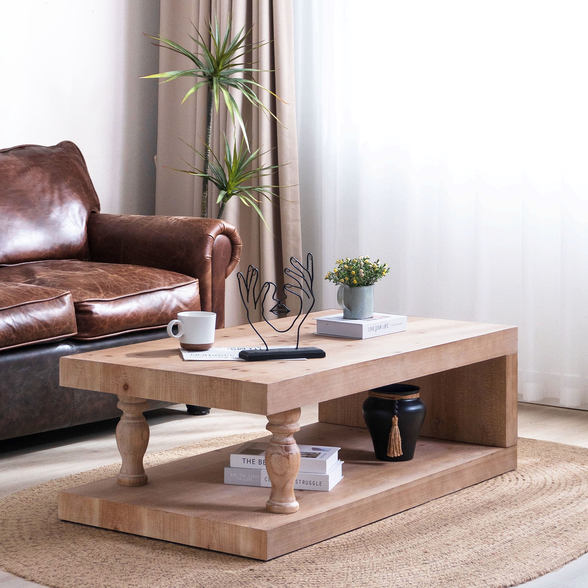 Voyago Rustic coffee table, Wood coffee table, Farmhouse coffee table, Modern rustic furniture ...