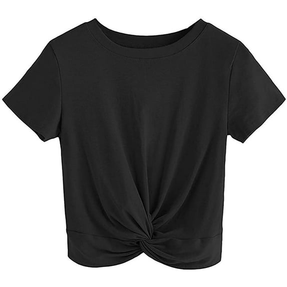 Voziak Crop Top for Women 100% Cotton Cropped Tank Tops for Girls Black L