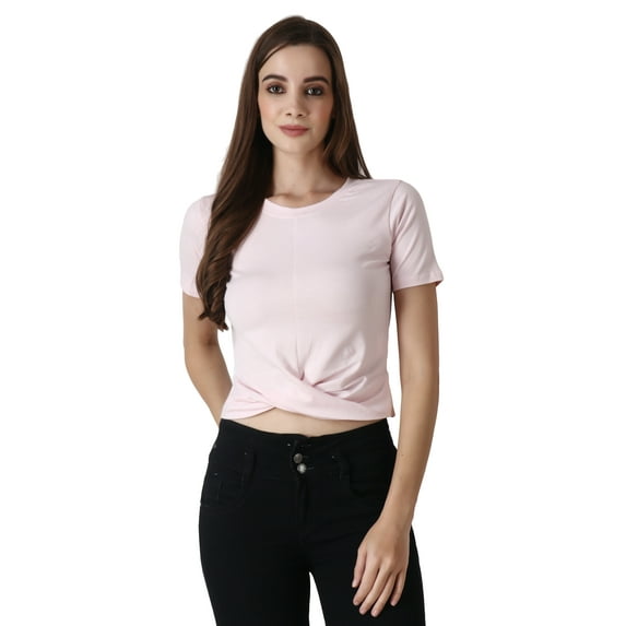 Voziak Crop top for Women 100% Cotton Cropped Tank Tops for Girls Pink M