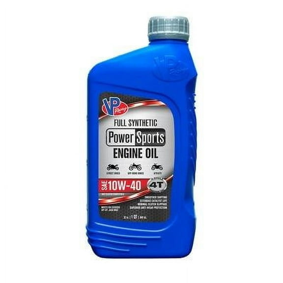 Vp Racing 2937, Oil Sae 10W-40 Quart Powersport Synethic Performance Racing