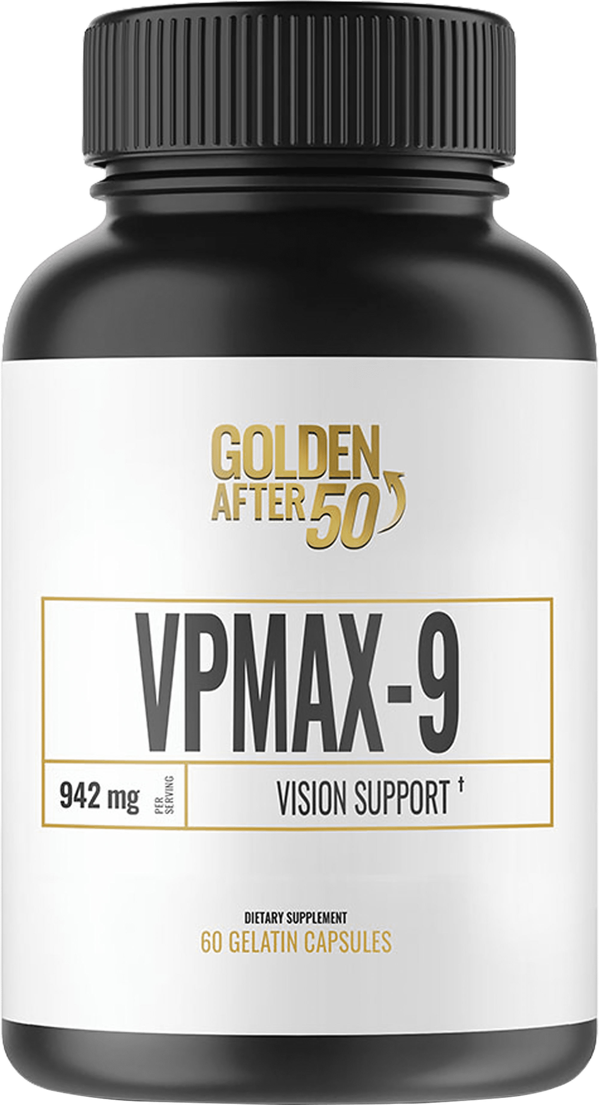 Golden After 50 VpMax9 Vision Support Eye Vitamins with Bilberry
