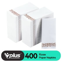 Vplus [400 Pack] Rose Gold Paper Napkins for Bathroom, Guest Towels