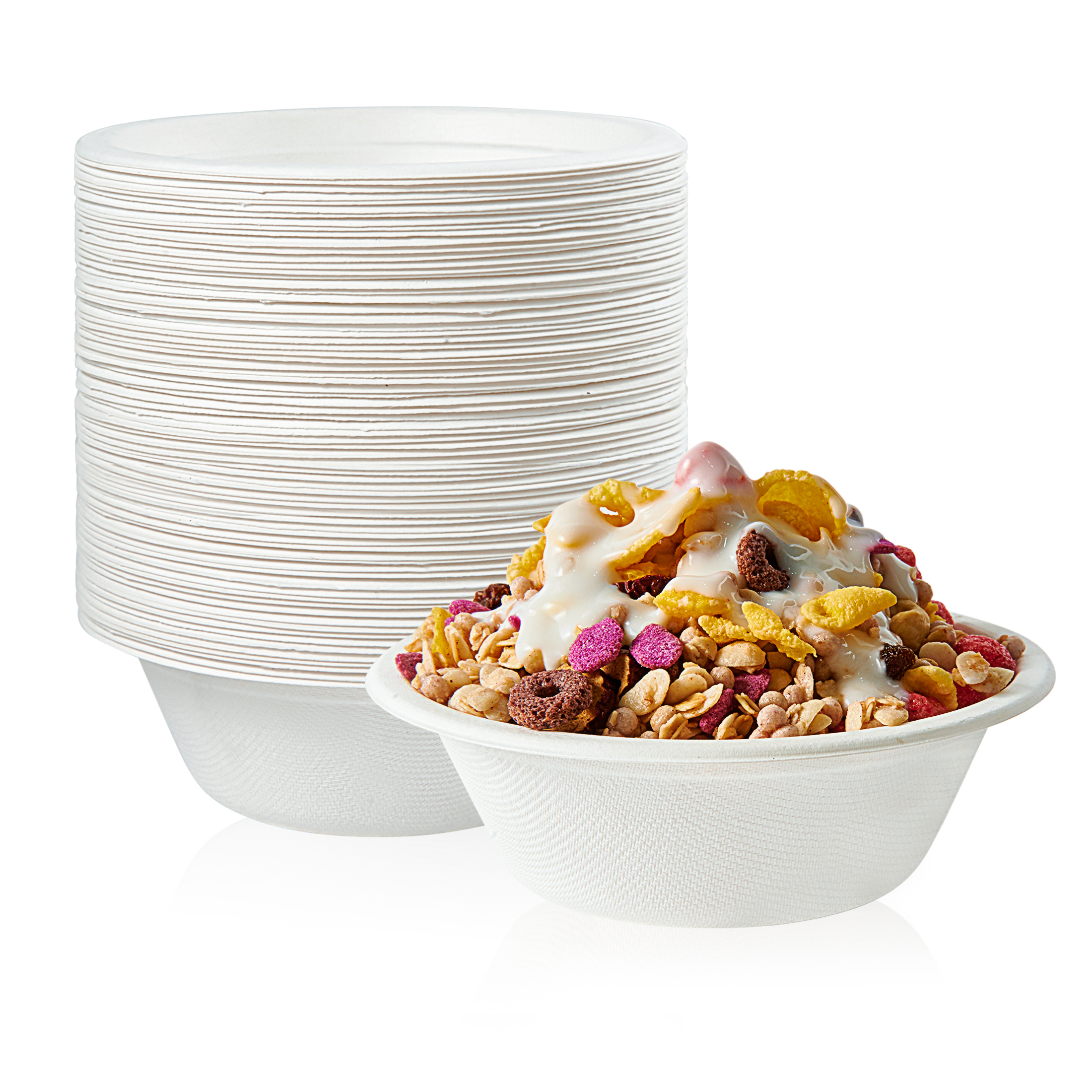 Glad Paper Bowls With Purple Victorian Design, 20Count Disposable