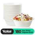 thumbnail image 1 of Vplus Compostable Disposable Paper Bowls, 16 oz, 180 Pack, 1 of 9