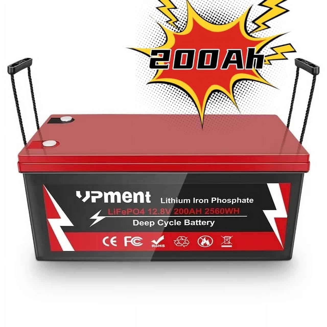 12V 200Ah LiFePO4 RV & Marine Cell Deep Cycle Lithium Iron Battery for ...