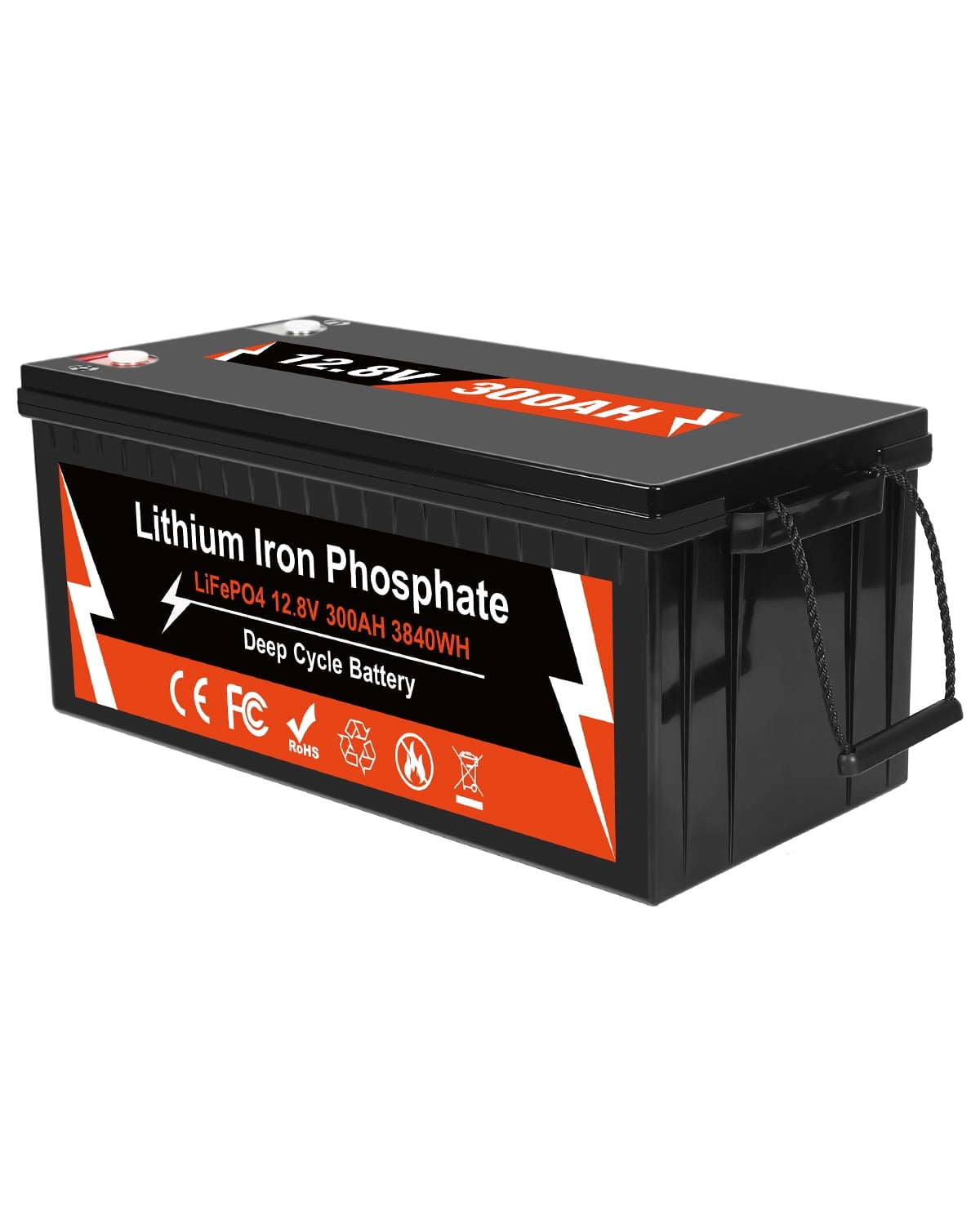 Vpment 12V 300Ah Smaller LiFePO4 Lithium Battery for RV and Power Storage