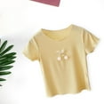 thumbnail image 1 of Vqpzlfhb Girls Tops Tunic Tee Tops Casual Short-Sleeve Crewneck Solid Color Summer, 1 of 5