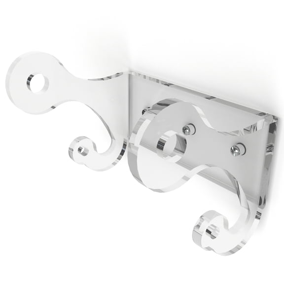 Vray Designs LLC 6mm Acrylic Coat Wall Hooks - Ideal for Coat Rack, Cap Holder and Towel Hook - Heavy Duty, and Stylish Coat Wall Hooks - Perfect for Bathroom, Cabinet, and Kitchen (1 Hook)