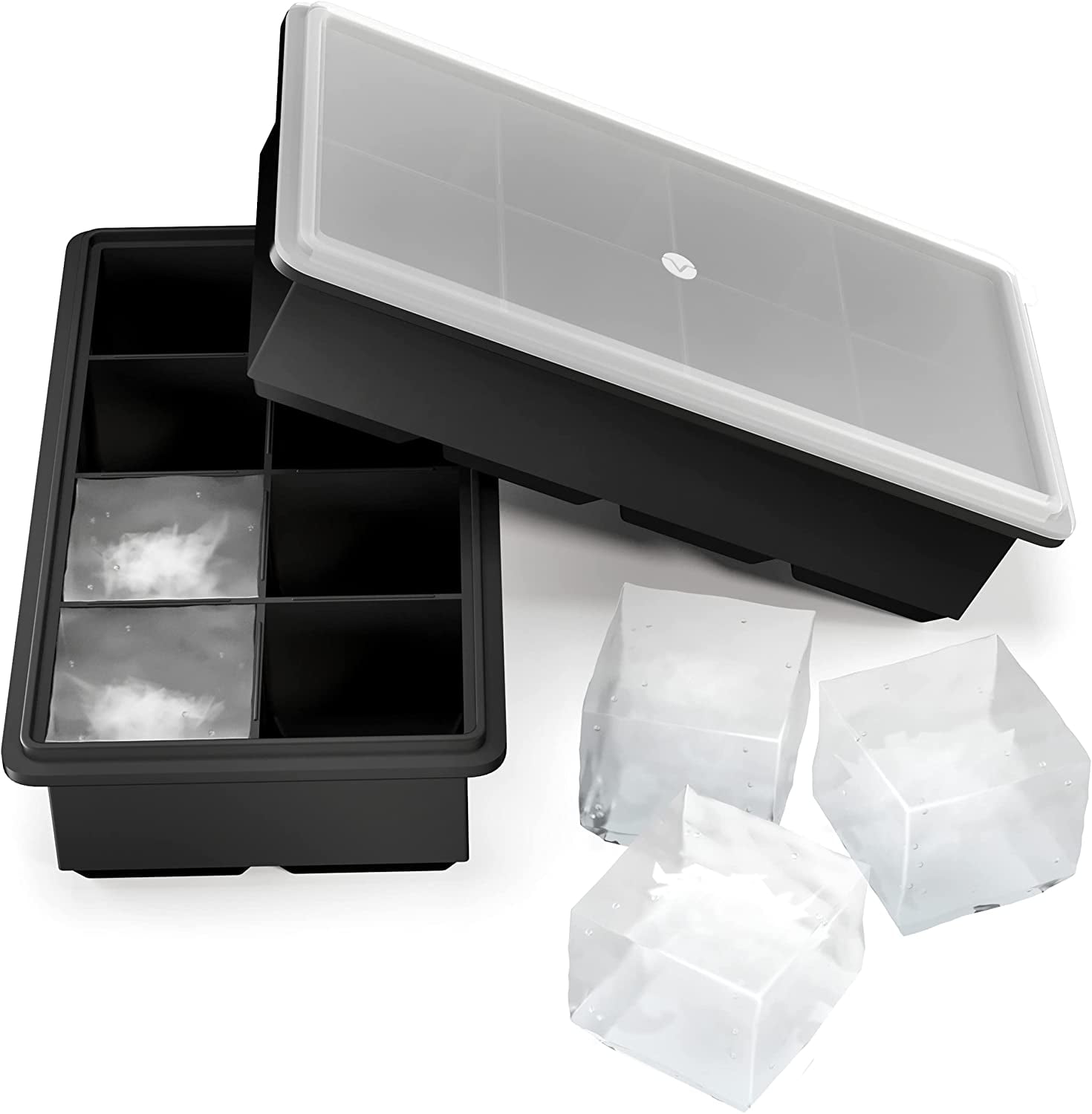 Stackable Large Ice Cube Trays — Black – Vremi® Home & Kitchen