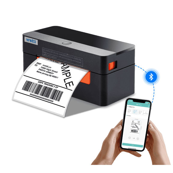 Open Box Vretti Bluetooth Shipping Label Printer, 4x6 Thermal Label Printer