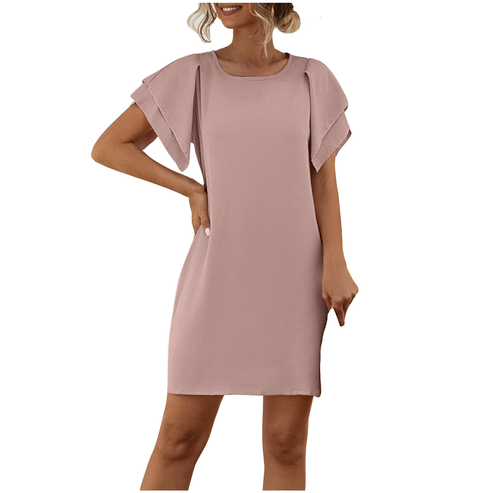 Vrhaik Bridal Shower Dresses for Guest Pink Floral Dresses Plus