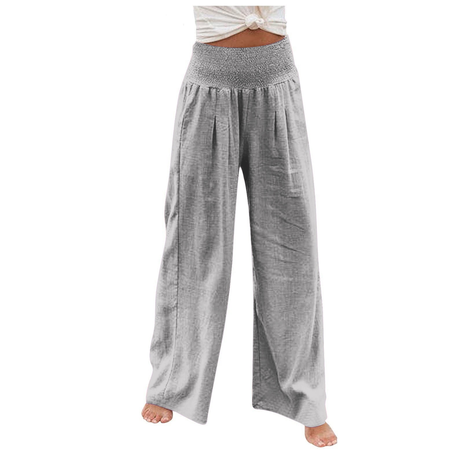 Vrhaik Linen Pant Women Gauze Pants for Women Casual Summer Denim
