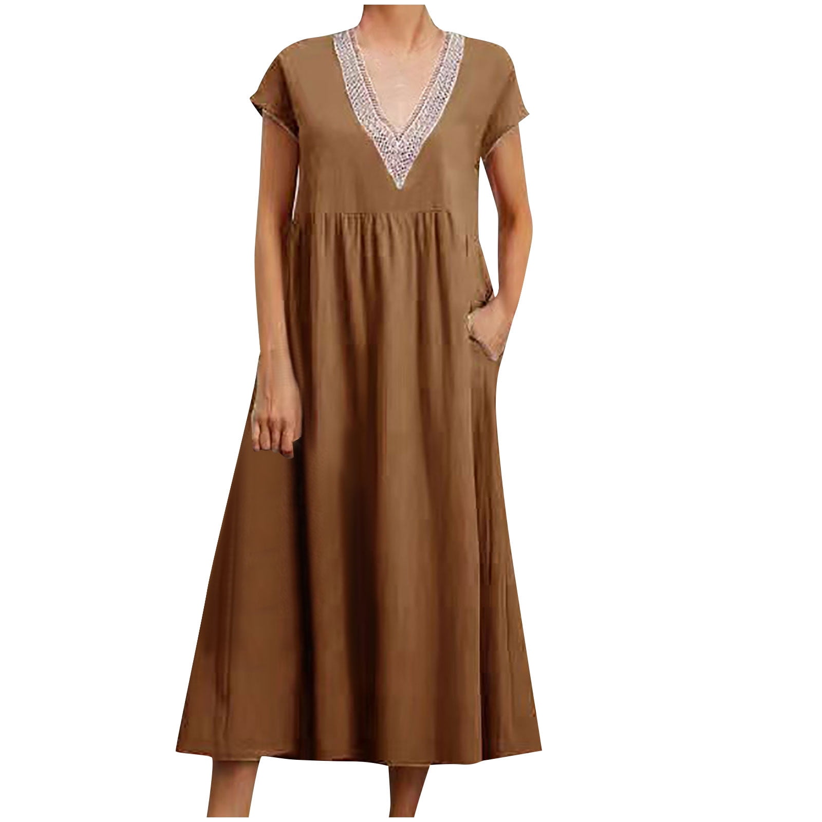 Vrhaik Overnight Dresses for Women Maxi Maternity Dress Sleeveless