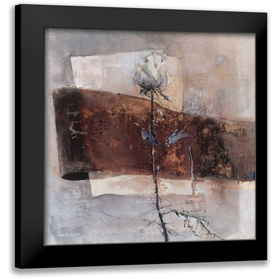 Vriesendorp, Heleen 12x12 Black Modern Framed Museum Art Print Titled - One Rose