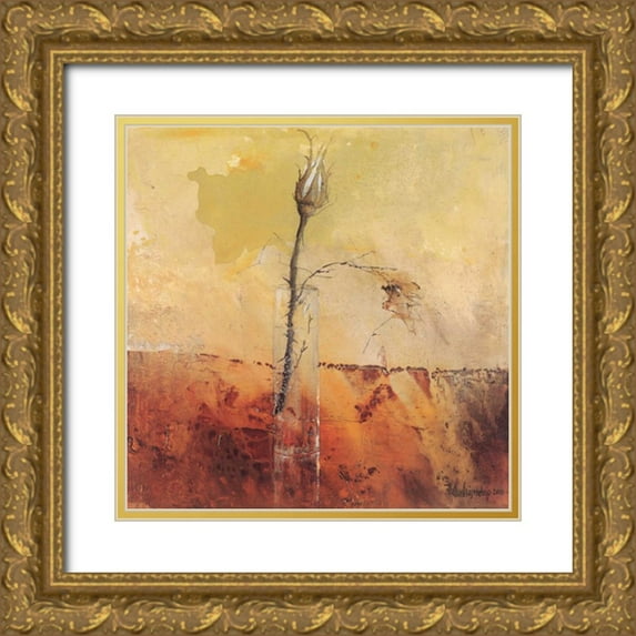 Vriesendorp, Heleen 26x26 Gold Ornate Wood Framed with Double Matting Museum Art Print Titled - A budding beauty