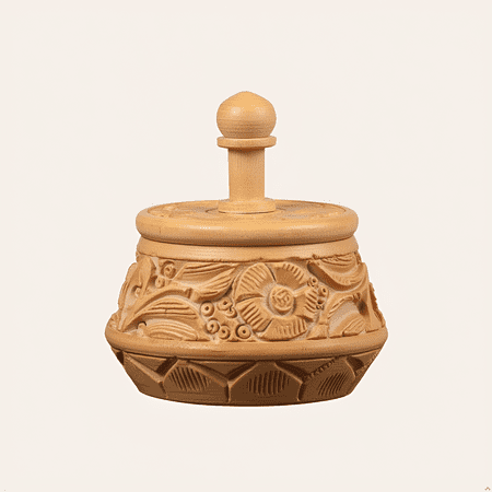 Vriksha Kraft Small Wooden Box with Lid – Handcrafted Jewelry & Trinket Set of 2 – Ring, Earring & Pill Organizer – Wood Pill Gift Set for Her, Christmas & Holiday Décor