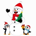 thumbnail image 1 of Firstness 6ft Christmas Inflatable, Snowmen Penguin Inflatable with LED Lights for Christmas Holiday Outdoor Yard Decorations, 1 of 4