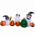 thumbnail image 1 of Firstness 8ft Long Halloween Inflatable with Lights,Pumpkin Ghost for Outdoor Decorations, 1 of 5