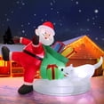 thumbnail image 1 of Firstness 7ft Christmas Inflatable, Santa and Dog Inflatable with LED Lights for Christmas Holiday Outdoor Yard Decorations, 1 of 8