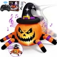 thumbnail image 1 of Firstness 2.4GHz Remote Control Car Halloween Inflatable Pumpkin Spider Blow ups Rc Car 360° Rotation, 3 Music and LED Lights,Aged 3+, 1 of 14