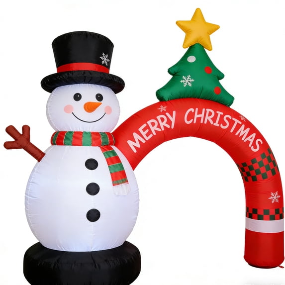 Vrilay Christmas Inflatables LED Lighted Blow Up Outdoor Decor for Xmas Garden Yard