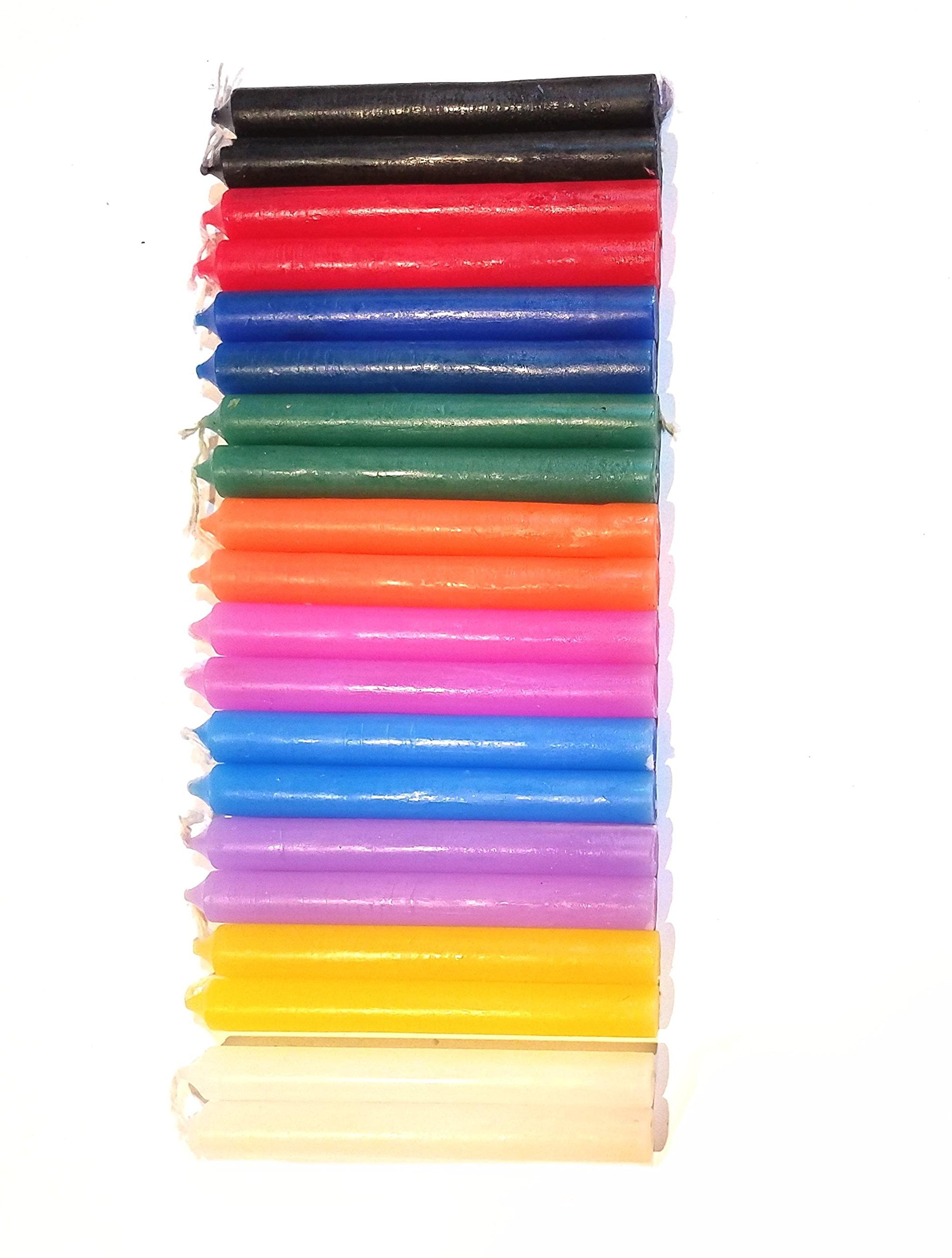 Vrinda Unscented, Multicolor, Round Chime Candles, 20 Count