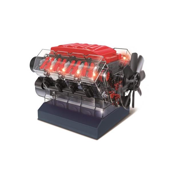 Vroom STEM V8 Model Combustion Engine Set Black