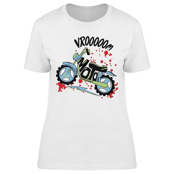 Vrooooom Moto T-Shirt Women -Image by Shutterstock, Female Medium