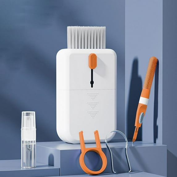 Vrorvz 11 in 1 Multifunctional Electronics Cleaning Kit for Keyboards Phones Earphones Compact and Portable with Brushes and Spray Bottle Long Lasting and Easy to Use for Travel and Home
