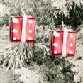 thumbnail image 1 of Vrorvz 2 Pack Christmas Tree Ornaments Shatterproof with Long Lasting Hanging Lanyard for Holiday Decoration Suit for Families and Pets 1.6in Red, 1 of 1