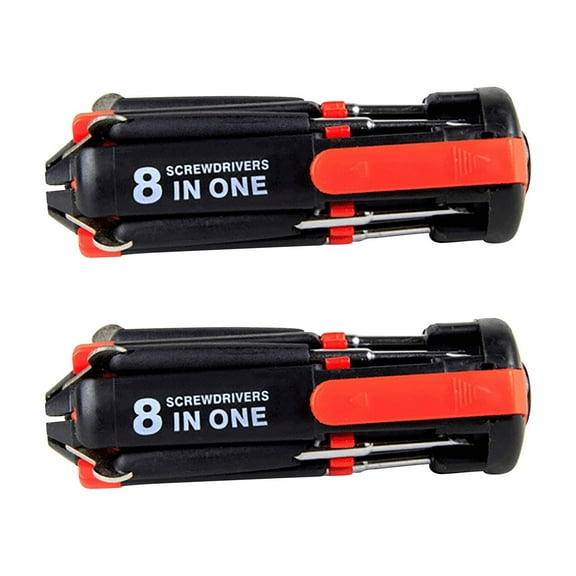 Vrorvz 2pcs Multifunctional Screwdriver Set with LED Flashlight Compact Universal Repair Tool Design for Home Kitchen RV Toolbox High Grade Stainless Steel Easy Storage