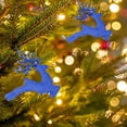 thumbnail image 1 of Vrorvz 5 Pack Christmas Tree Ornaments Christmas Decorations Christmas Tree Decorations Shimmering Pendant Ornaments Enhance Holiday Ambiance Suit for Home Office Party Celebrate Festive 2.4in Blue, 1 of 6