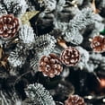 thumbnail image 1 of Vrorvz 9 Pack Christmas Tree Ornaments White Edged Natural Pinecones Versatile Holiday Decoration for Diy Festive Centerpieces and Family Gatherings 1.6in Brown, 1 of 4