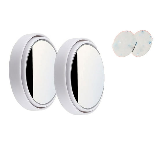 Vrorvz Adjustable 360 Degree Small Round Rearview Mirror for Cars SUVs Trucks HD Real Glass Wide Angle Blind Mirror Easy Install for Safer Driving Reflector Set of 2