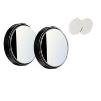 Vrorvz Adjustable 360 Degree Small Round Rearview Mirror for Cars SUVs Trucks HD Real Glass Wide Angle Blind Mirror Easy Install for Safer Driving Reflector Set of 2