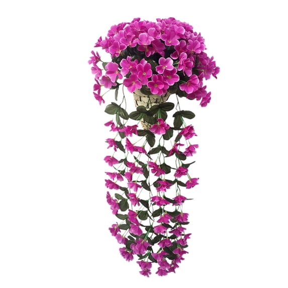 Vrorvz Artificial Chlorophytum Bouquet Fall Decorations Holiday Decorations Screen Fence Wide Use Indoors Outdoors Suit Wall Home Restaurant Balcony Easy Installation Silk Flowers Purple