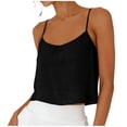 thumbnail image 1 of Vrorvz Casual Tank for Womens Sleeveless Spaghetti Strap Lightweight Trendy Breathable Crop Tops Scoop Neck Shirts, 1 of 5