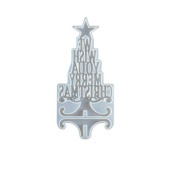 Vrorvz Christmas Decor Wish Jewelry Casting Resin Epoxy Mould Tool Christmas Ornaments Christmas Decorations Transparent Window Dried Flower Resin Jewelry Making Great Diy Gift Idea 9.1In White