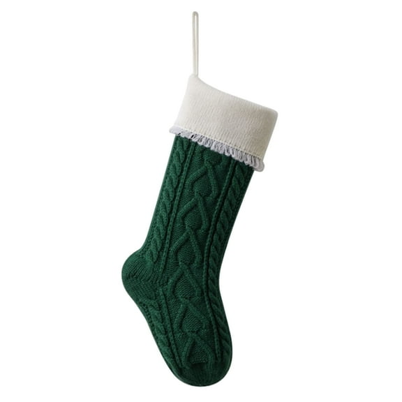 Vrorvz Christmas Decorations Christmas Ornaments Christmas Home Decor Knitted Tassel Socks Gift Bag Heart Accent Hanging Wool Holiday Party Fireplace Tree Add Warmth and to Gatherings 4.7in Green