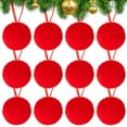 thumbnail image 1 of Vrorvz Christmas Decorations Christmas Ornaments Set 12pcs Furry Hanging Balls Christmas Tree Decorations for Home Indoor Holiday Party Tree Ornaments Soft Plush for Wreaths Garlands Events 2.3in Red, 1 of 9