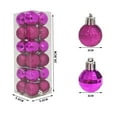 thumbnail image 1 of Vrorvz Christmas Decorations Christmas Ornaments Set of 24 Shatterproof Plastic Christmas Tree Baubles Hanging Balls for Holiday Tree Wedding Party Home Decoration Ornaments for Tree 1.2in Pink, 1 of 1
