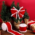 thumbnail image 1 of Vrorvz Christmas Decorations Christmas Tree Gift Wrapping Velvet Ribbon Wired Craft Elegant Texture for Holiday Party Home Decor Adds Festive Cheer and Warmth 196.8in Red, 1 of 5