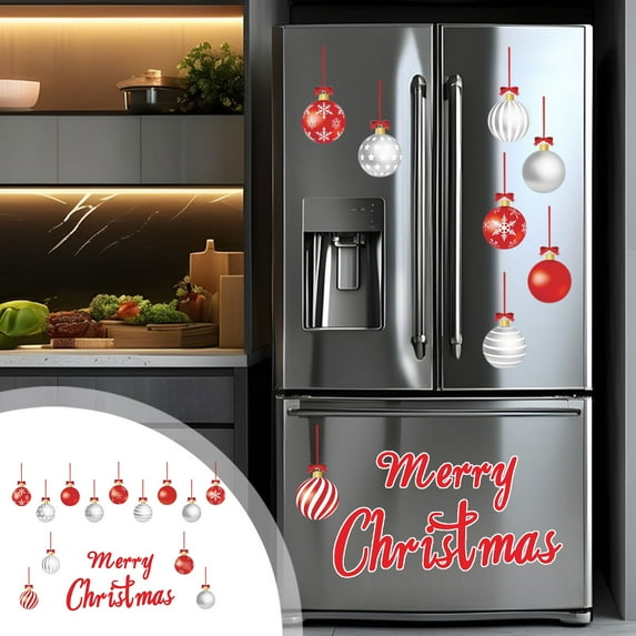 Vrorvz Christmas Decorations Magnetic Garage Door Magnets Set 32 Pieces Merry Christmas Ornaments Vacation Home Kitchen Refrigerator Decorations Vintage Christmas Ornaments Ornaments for Tree