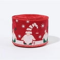 thumbnail image 1 of Vrorvz Christmas Decorations Ribbon Bowknot Holiday Ribbon Santa Claus Pattern for Home Window Decor Soft Washable DIY Wrinkle Free Fabric Ornaments for Christmas Tree Red, 1 of 3