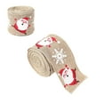 thumbnail image 1 of Vrorvz Christmas Decorations Ribbon Bowknot Holiday Ribbon Santa Claus Pattern for Home Window Decor Soft Washable DIY Wrinkle Free Fabric Ornaments for Christmas Tree Gray, 1 of 3