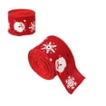 thumbnail image 1 of Vrorvz Christmas Decorations Ribbon Bowknot Holiday Ribbon Santa Claus Pattern for Home Window Decor Soft Washable DIY Wrinkle Free Fabric Ornaments for Christmas Tree Red, 1 of 2